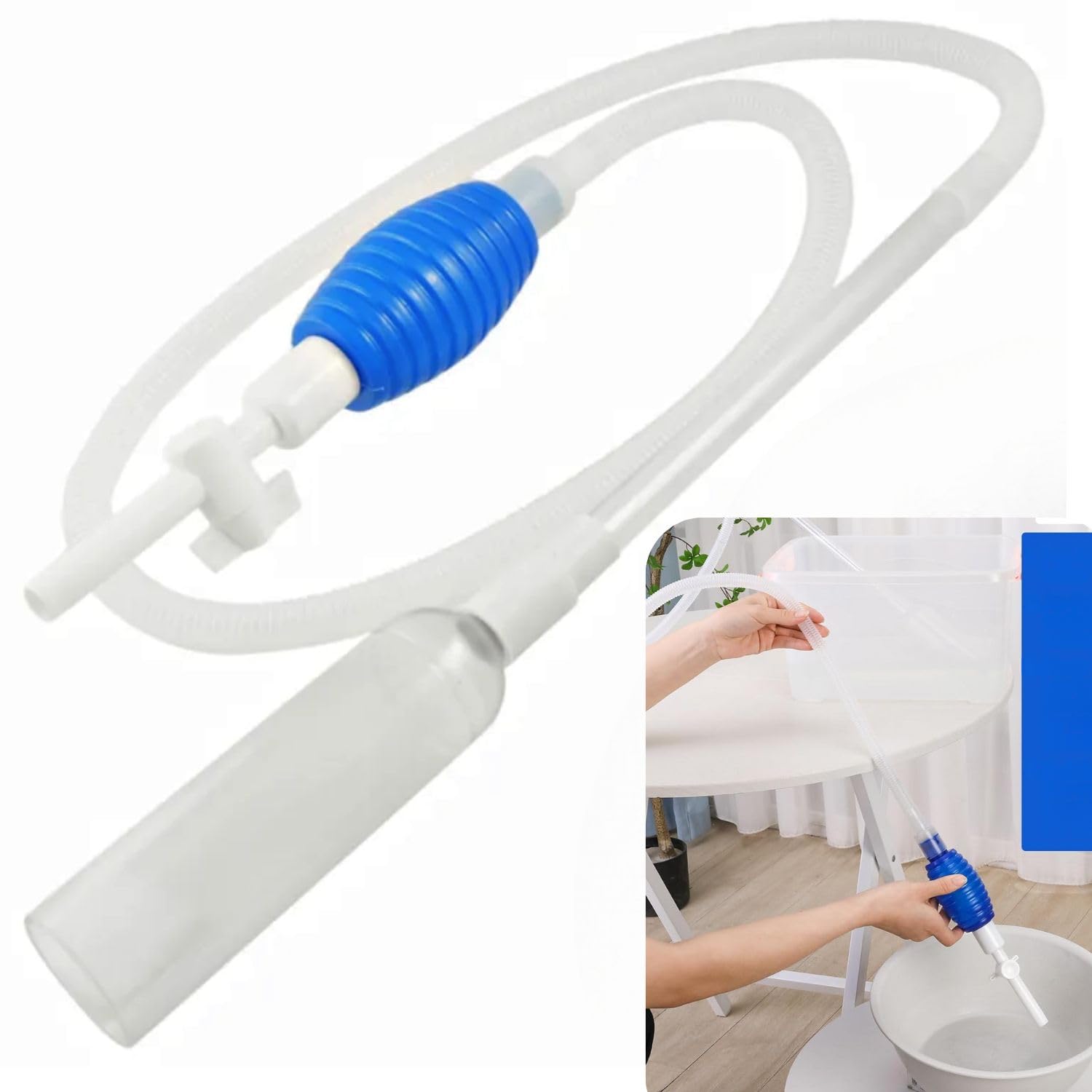Aquarium Siphon Cleaner Pump with Tap - Image 2